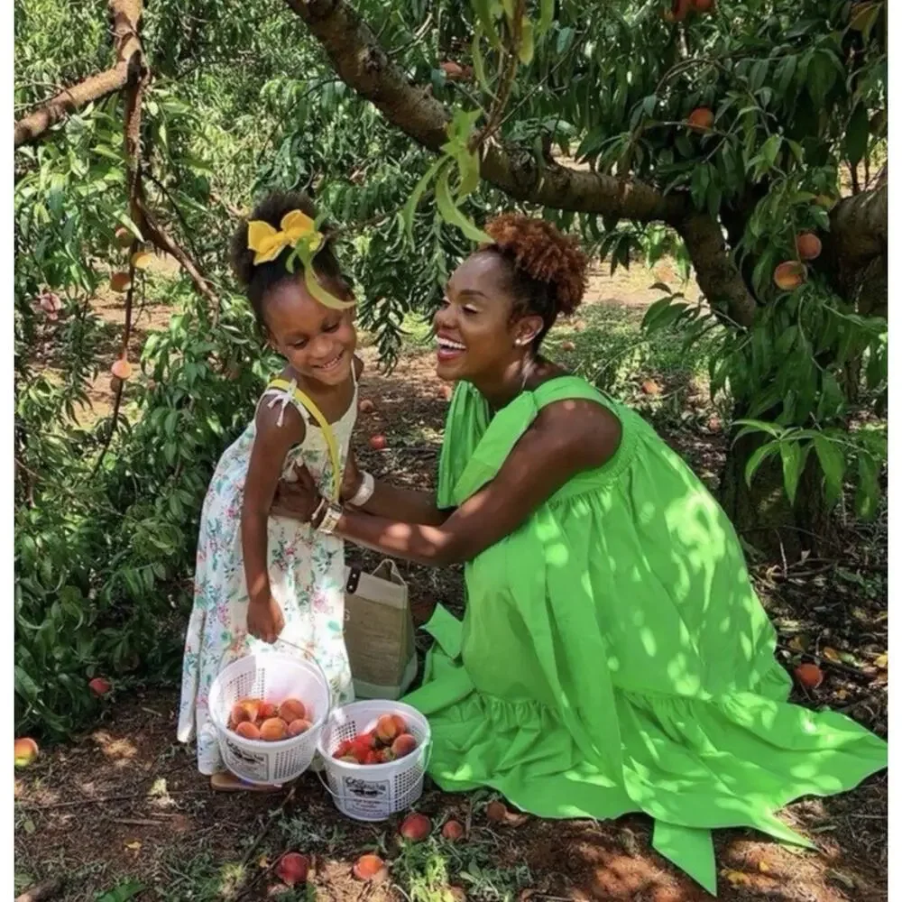 Christopher John Rogers Dress Womens Small Green Strap Tie Midi Babydoll A-Line - Picture 6 of 16